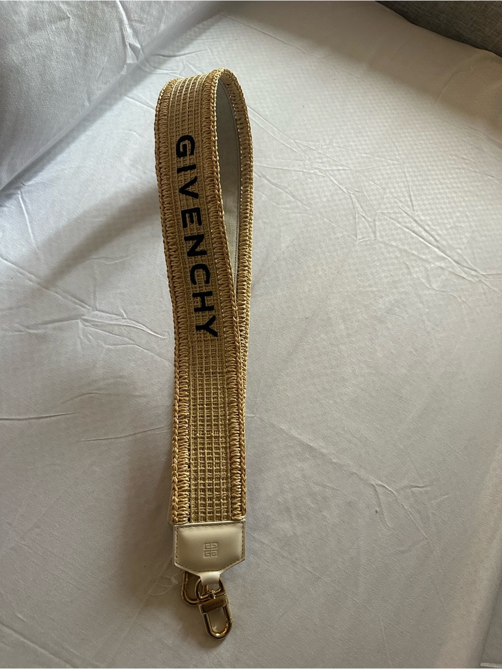 💯 Authentic Givenchy Logo-Embroidered Raffia Shoulder Strap, Perfect for any bag - Picture 11 of 12